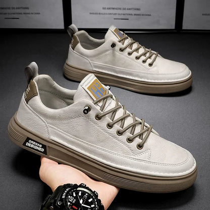 Casual heren sneakers van leer