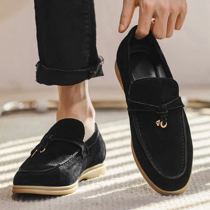 Luxe loafers van suède stof voor heren