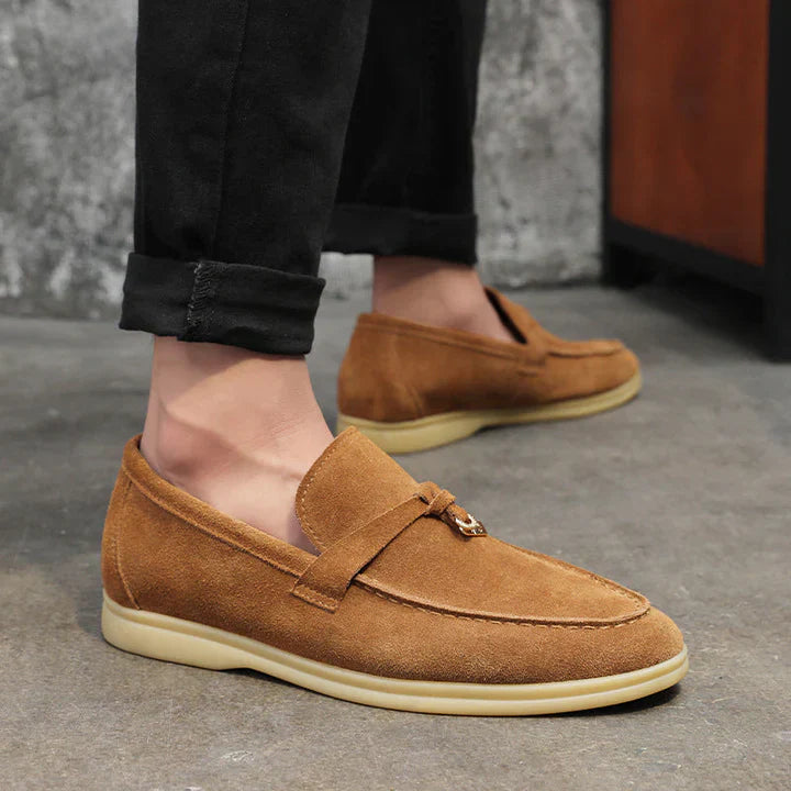 Luxe loafers van suède stof voor heren