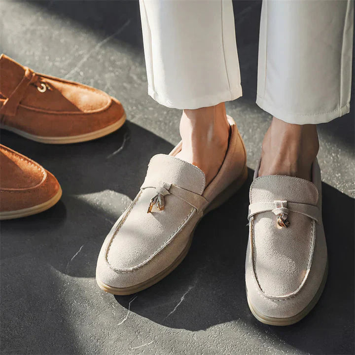 Luxe loafers van suède stof voor heren