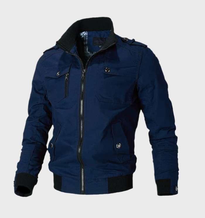 Daniel - casual bomberjack met hoge hals en ritssluiting over de hele lengte - Sky-Sense