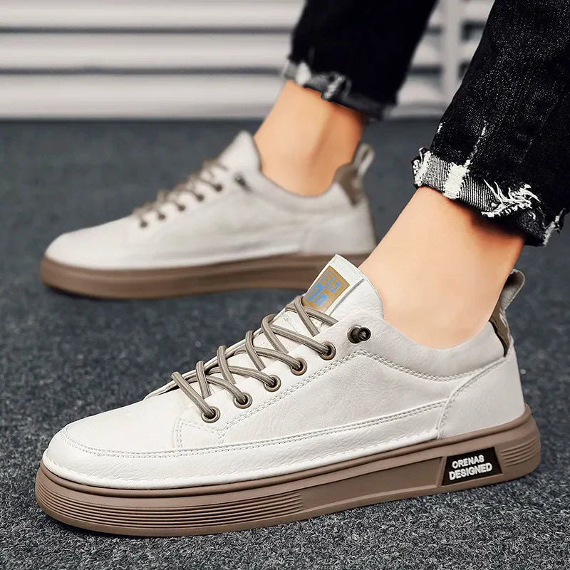 Casual heren sneakers van leer