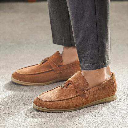 Luxe loafers van suède stof voor heren