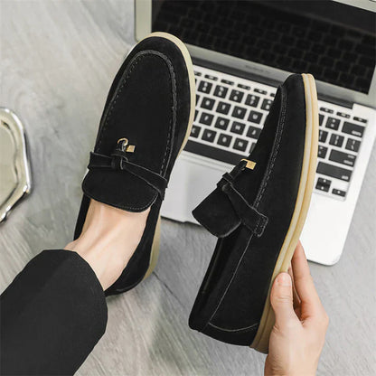 Luxe loafers van suède stof voor heren