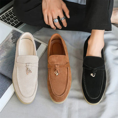 Luxe loafers van suède stof voor heren