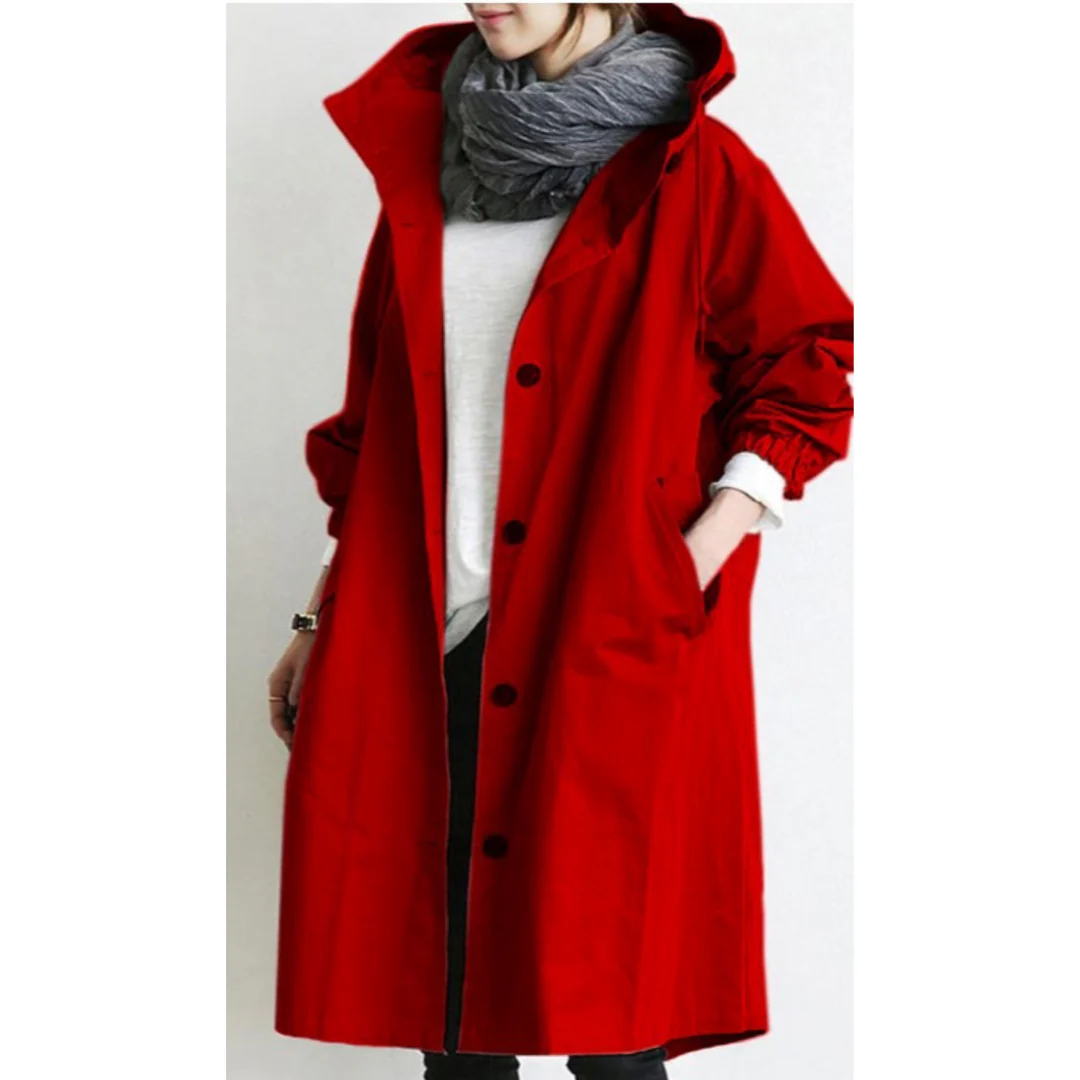 Lange trenchcoat voor dames casual