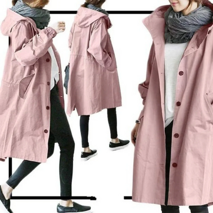 Lange trenchcoat voor dames casual