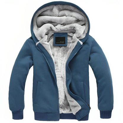 fluffy heren vest met rits en capuchon